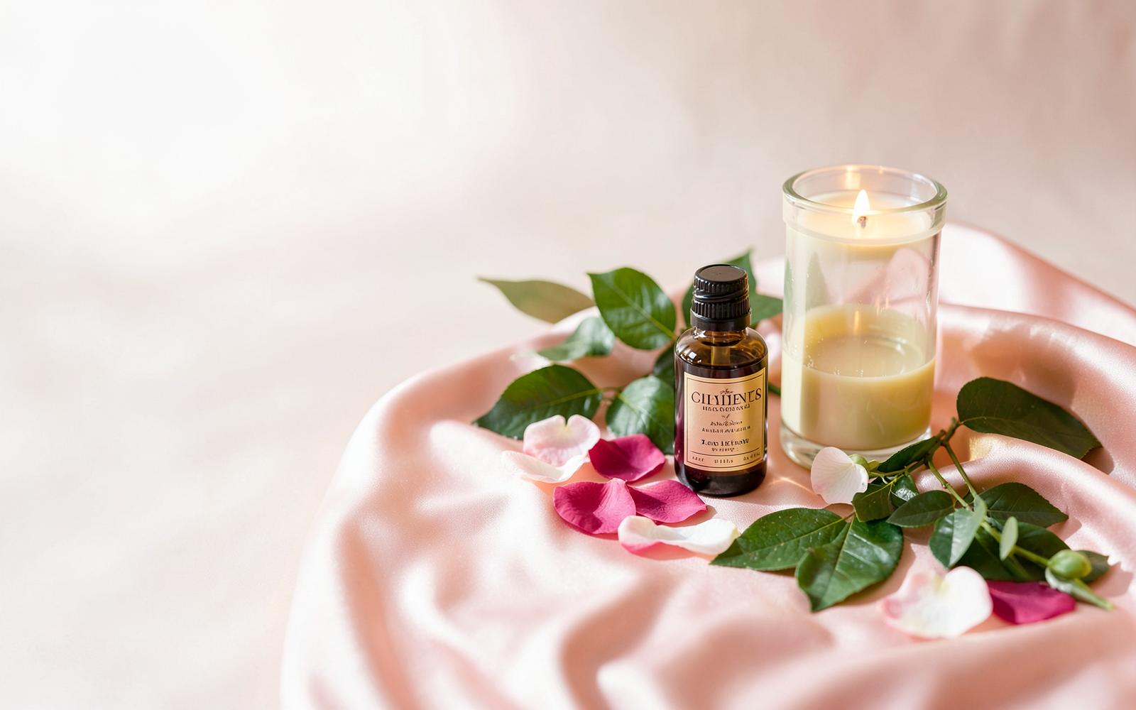Berrys Essentialz ritual oils on blush silk